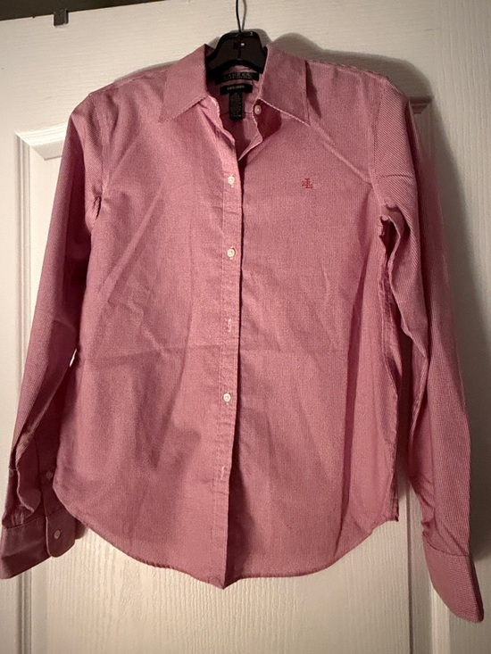 Lauren Ralph Lauren Tops - Lauren Ralph Lauren Pink Long-Sleeve Button-Down Shirt.